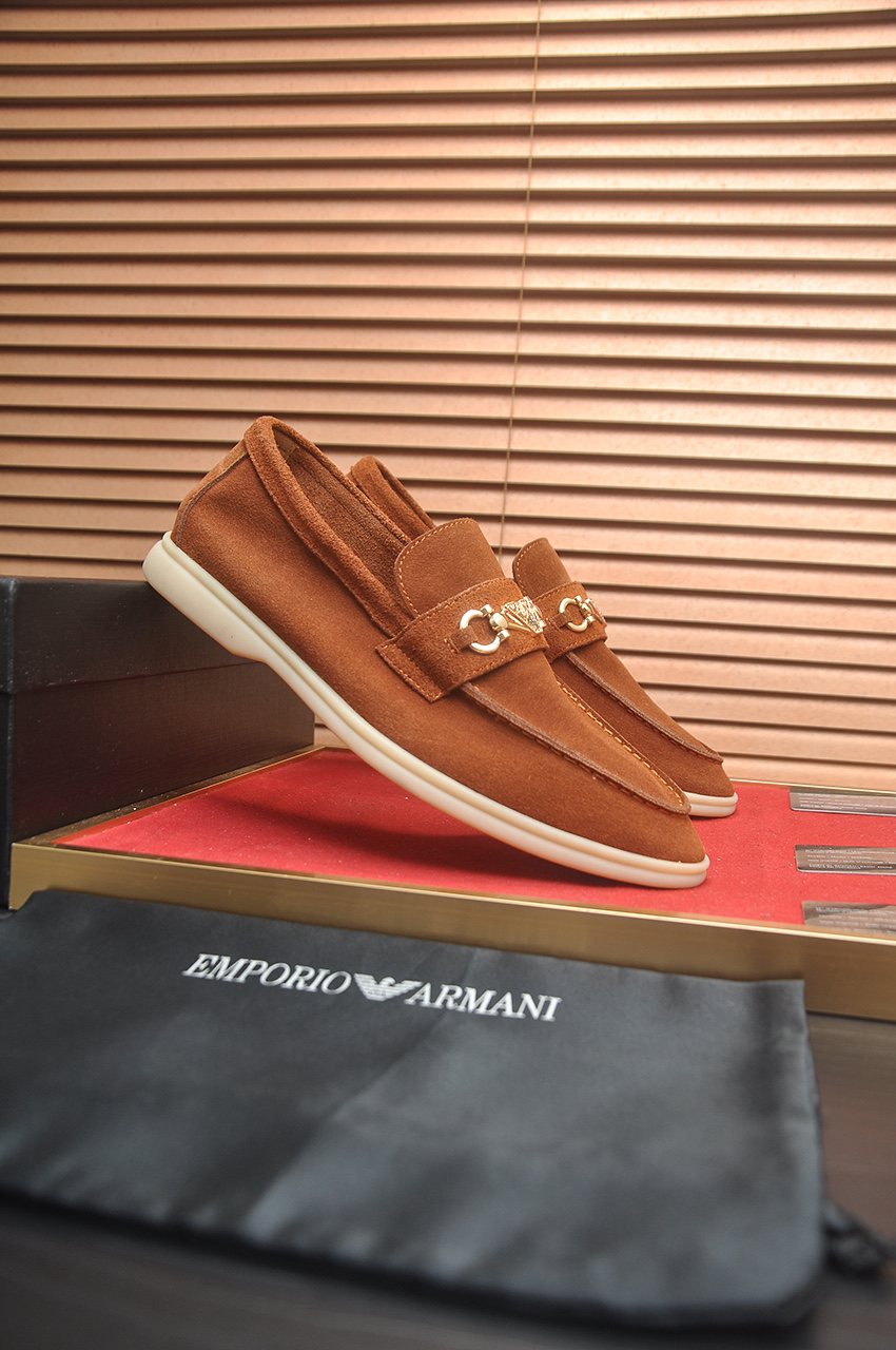 Armani Horsebit Slip-On Loafers — front