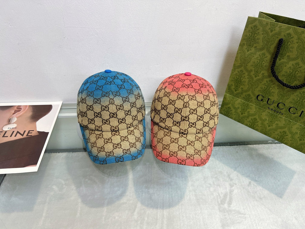 Gucci Baseball Cap - Blue / Pink